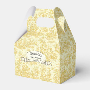 Ballotins Élégant monogramme vintage jaune de jouy