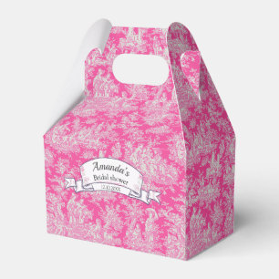 Ballotins Élégant monogramme vintage rose chaud toile de jou