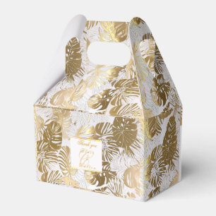 Ballotins Élégant Monstera Gilded Gold Mariage