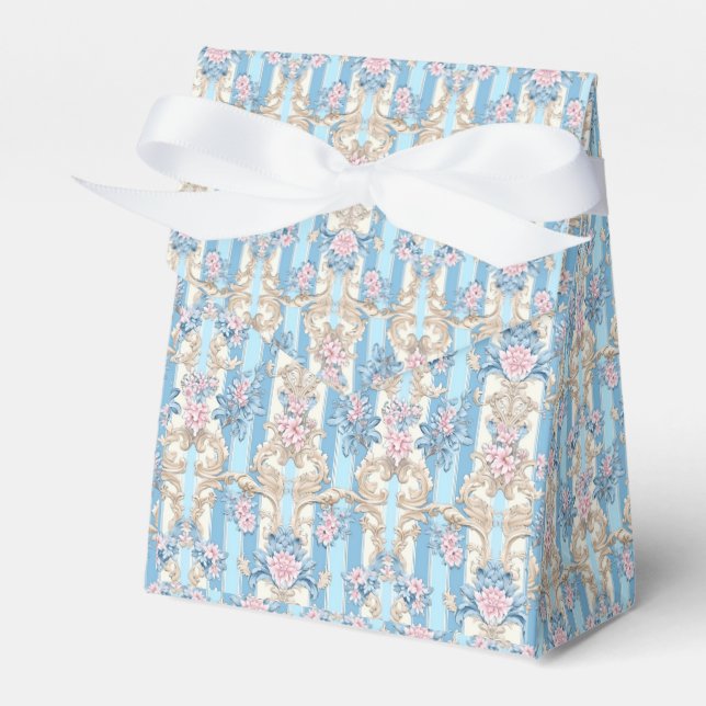 Ballotins Élégant motif baroque bleu clair (Verso)