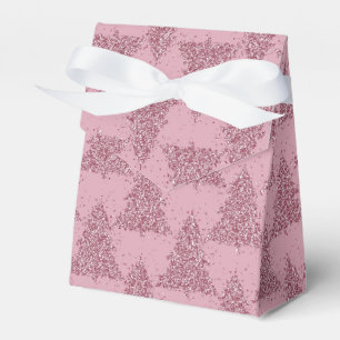 Ballotins Élégant Motif d'arbre   Dusty Mauve Rose Noël