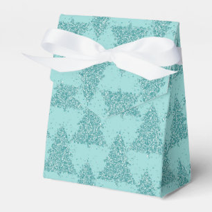 Ballotins Élégant Motif d'arbre   Luxe Aqua Mint Christmas