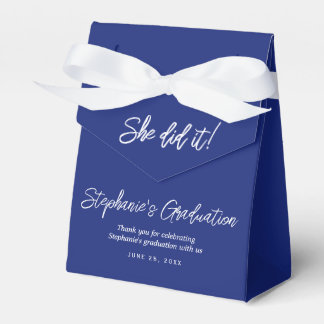 Ballotins Elegant Navy Blue She Did It Graduation Party 