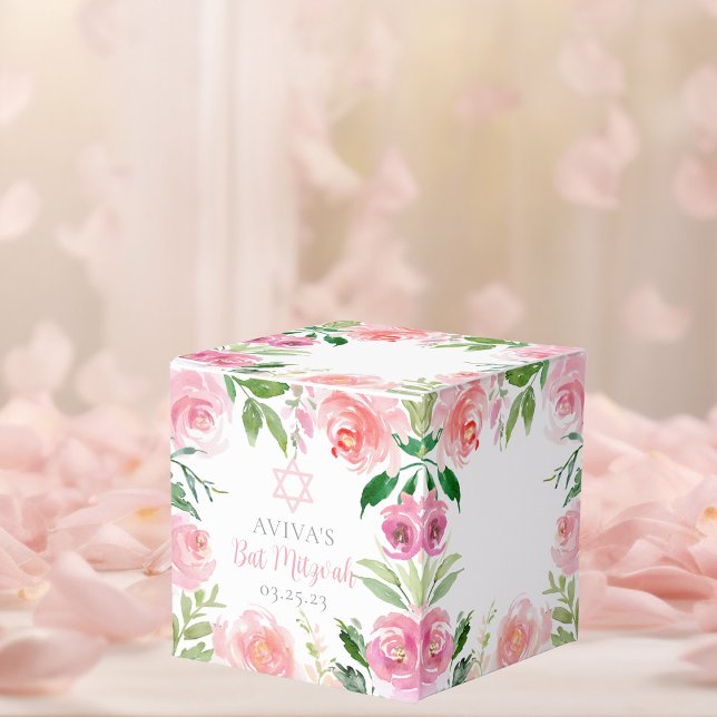 Ballotins Elegant Pink Floral Bat Mitzvah Custom Party (Créateur téléchargé)