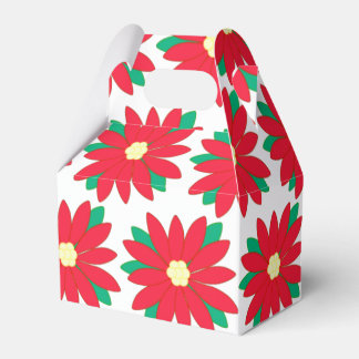 Ballotins Élégant rouge Poinsettia motif floral Noël