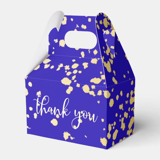 Ballotins Elégant Royal Blue Blond Gold Parties scintillant  (Verso)