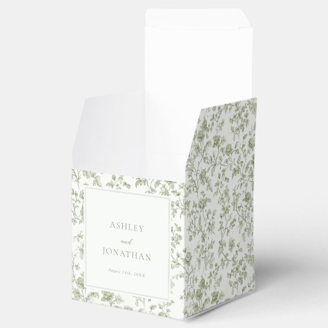 Ballotins Elegant Sage Chinoiserie Mariage (Ouvert)
