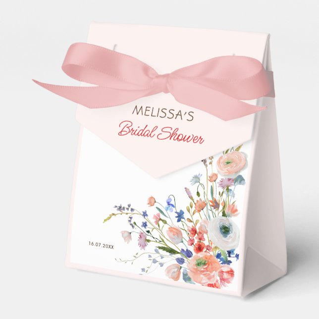 Ballotins Élégant Shower de Mariage Floral (Verso)