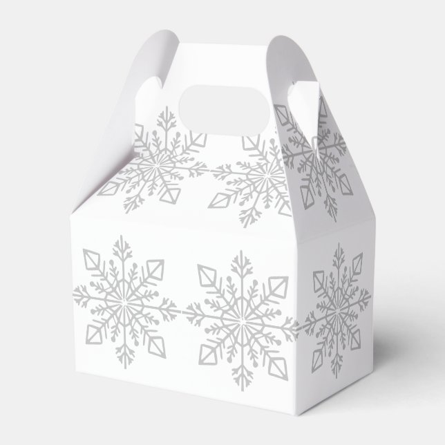 Ballotins Élégant Silver Snowflake Noël cadeau de vacances (Verso)