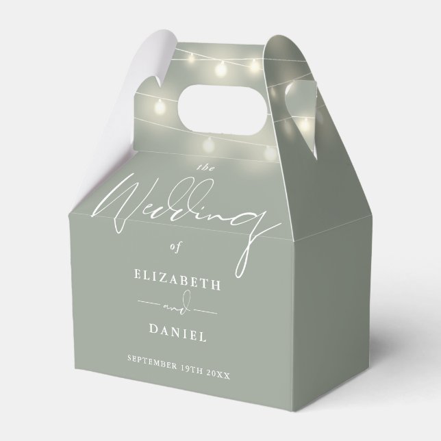 Ballotins Elegant String Lights Sage Green Wedding (Verso)