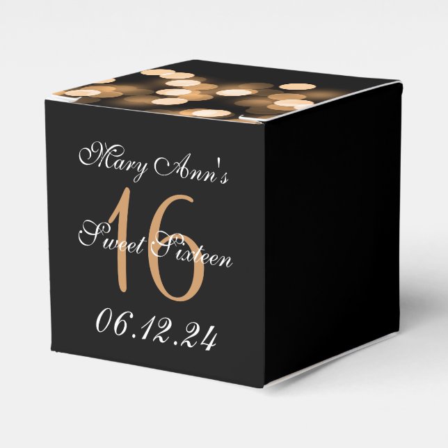 Ballotins Élégant Sweet 16 Anniversaire Hollywood Glam Gold (Verso)