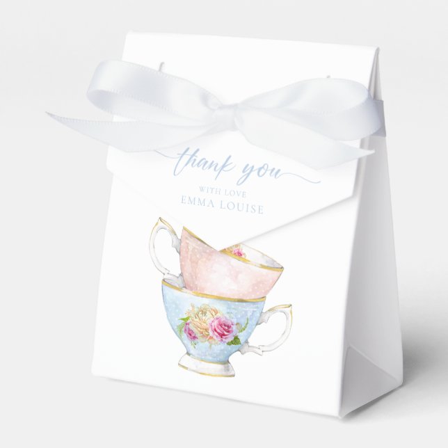 Ballotins Elégant Thé Fleur Pour Deux Brunch Merci (Verso)