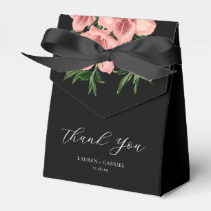 Ballotins Élégant Vintage Floral Blush Pink Black Mariage