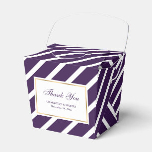 Ballotins Élégant violet et Mariage or Merci