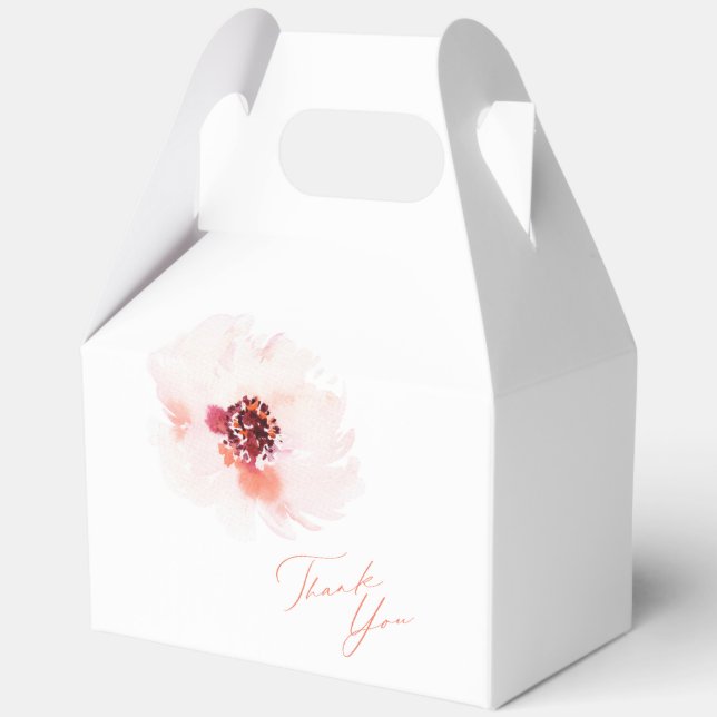 Ballotins Elégante aquarelle Floral Wedding Favor Boxes (Recto)