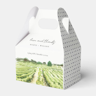 Ballotins Elégante aquarelle Green Winery Vignoble Mariage