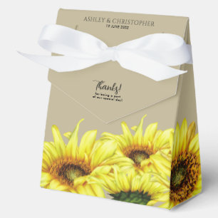 Ballotins Élégante aquarelle Sunflower Mariage kaki