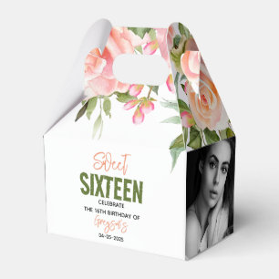 Ballotins Elégante aquarelle Sweet sixteen floral