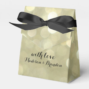 Ballotins Élégante boîte cadeau étincelante or