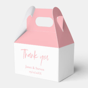 Ballotins Élégante boîte de faveur Blush Pink Wedding