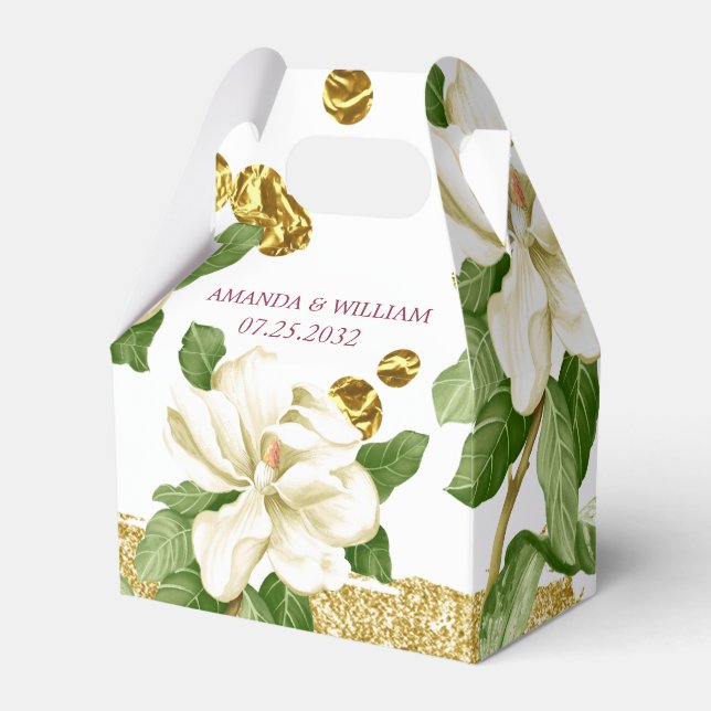 Ballotins Elégante Botanique Verdure Mariage Favor Box (Verso)