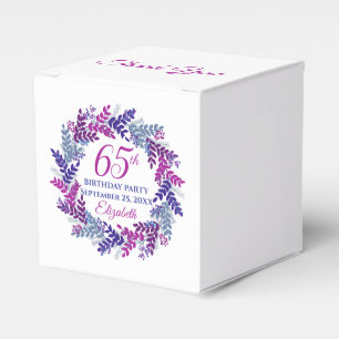Ballotins Élégante couronne rose pourpre 65e fête d'annivers
