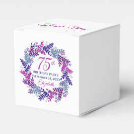 Ballotins Élégante couronne rose violet 75e fête d'anniversa