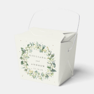 Ballotins Elégante Crème Snowberry+Eucalyptus Mariage d'hive