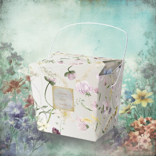Ballotins Elégante Floral Automne Mariage Favor Box