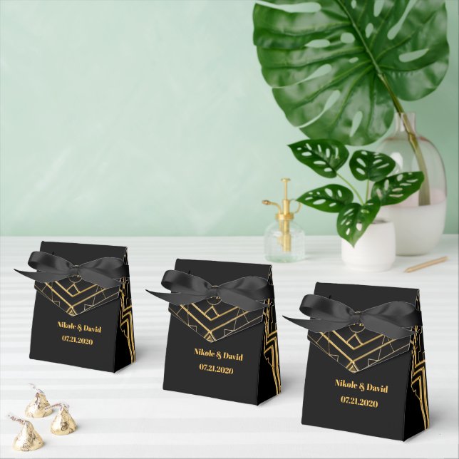 Ballotins Elégante Gatsby Art Déco Mariage Favor Box (Multiple)