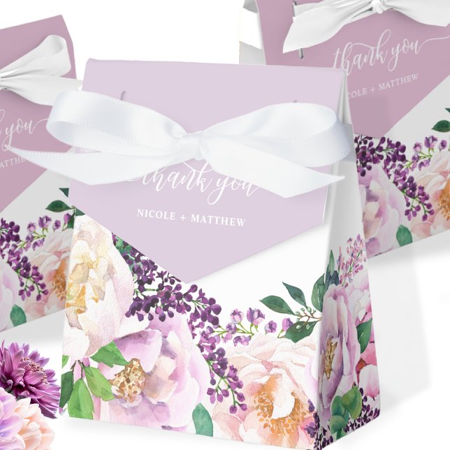 Ballotins Élégante Lavande Purple Pastel Floral Ballotin (Créateur téléchargé)