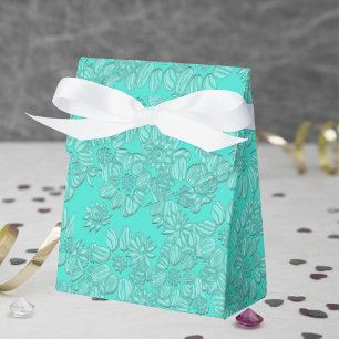 Ballotins Elégante marguerite romantique Floral Turquoise Ma