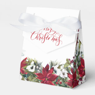Ballotins Elégante Poinsettia Rouge Joyeux Noël