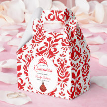 Elégante Quinceañera royale rouge