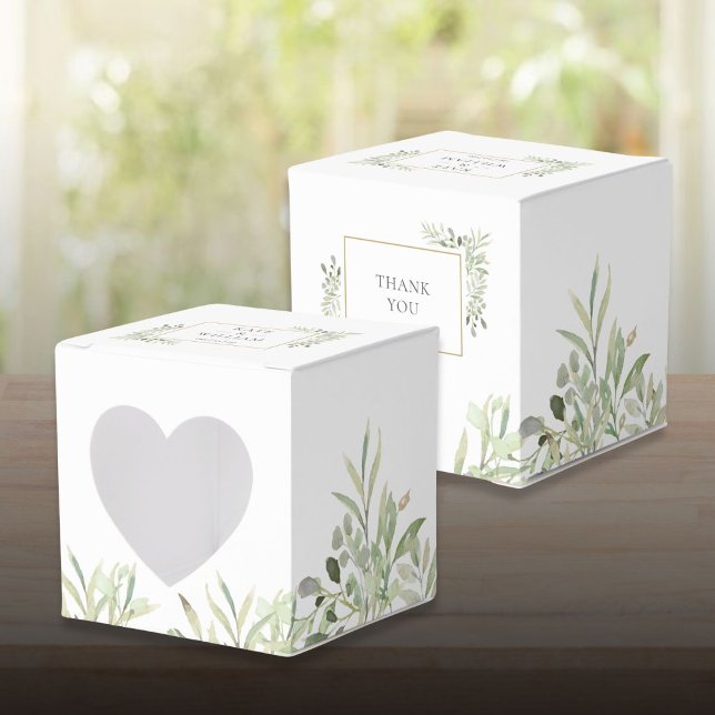 Ballotins Elégante verdure Botanique Mariage Favor Box (Elegant Greenery Botanical Wedding Favor Box)