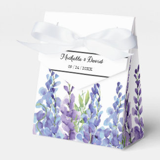 Ballotins Élégante Violet Violet Florales Mariage Favor Box