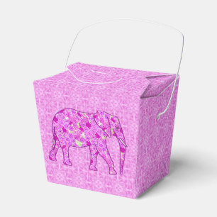 Ballotins Eléphant à fleurs - orchidée et magenta