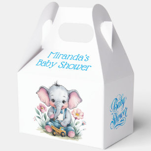 Ballotins Eléphant bébé avec Baby shower de camion