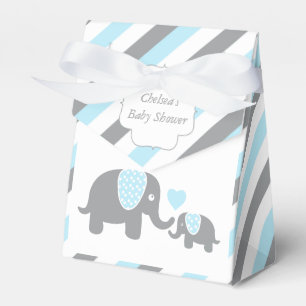 Ballotins Éléphant bébé bleu et gris rayé
