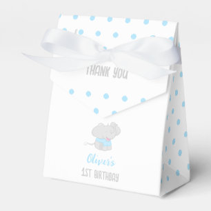 Ballotins Eléphant mignon 1er anniversaire Ballotin bleu