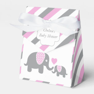Ballotins Éléphant rose et gris de rayure