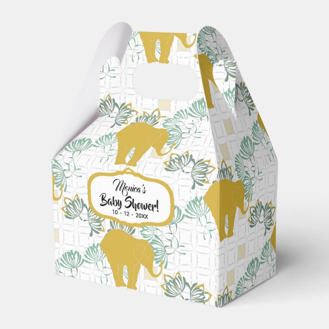 Ballotins Elephant Safari Floral Jungle Zoo Baby shower (Verso)
