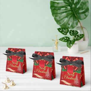 Ballotins Emballage alimentaire opulent de Noël rouge et ver