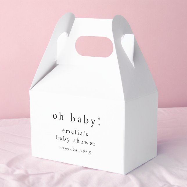 Ballotins EMELIA Minimalist Boho Simple Oh Baby Baby shower (EMELIA Minimalist Boho Simple Oh Baby Baby Shower Favor Boxes)