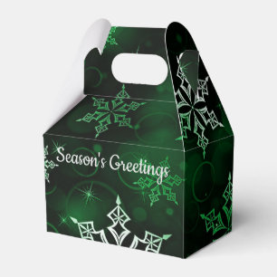 Ballotins Emerald Green Snowflake Motif Gable