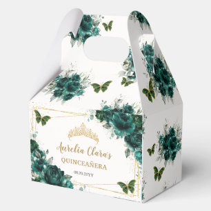 Ballotins Émeraude Vert Floral Papillons Anniversaire Gable