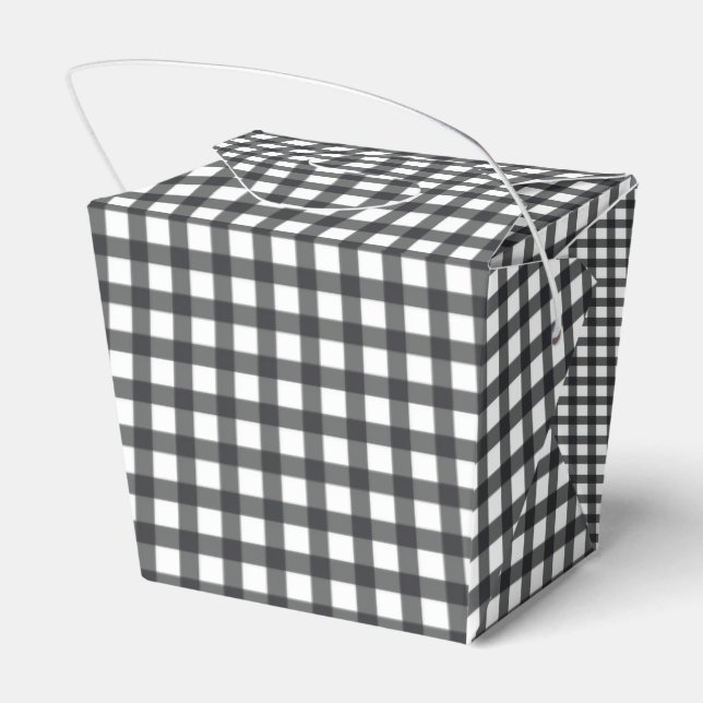 Ballotins Emporter à carreaux noirs et blancs en vichy (Arrière)