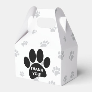 Ballotins Empreinte de patte de chien avec message de Merci