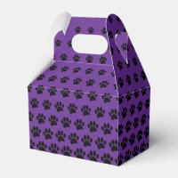 Empreinte de patte de chien noir et pourpre Motif