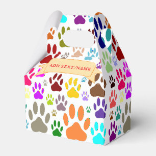 Ballotins Empreintes de pattes de chiens colorés partout